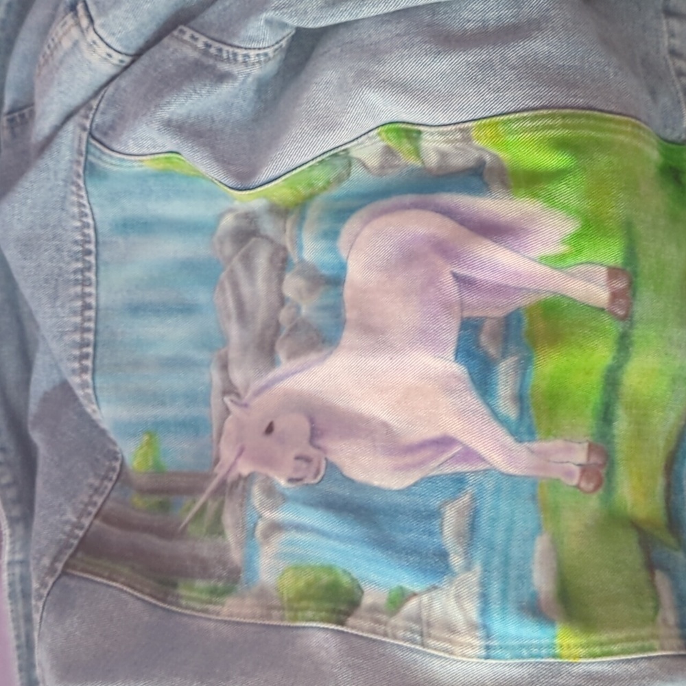 Unicorn jean jacket